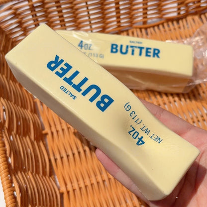 New Squishy Simulated Butter Squeeze Toy Soft Stress Relief Slow Rebound Relax&Decompress&Knead Butter Bread Pinching Ornament
