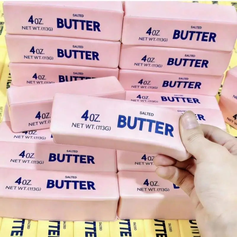 New Squishy Simulated Butter Squeeze Toy Soft Stress Relief Slow Rebound Relax&Decompress&Knead Butter Bread Pinching Ornament